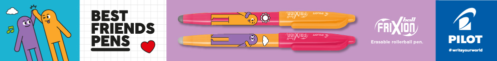 FriXion Best Friends van Pilot Pen — de nieuwe hartverwarmende collectie gewijd aan vriendschap.