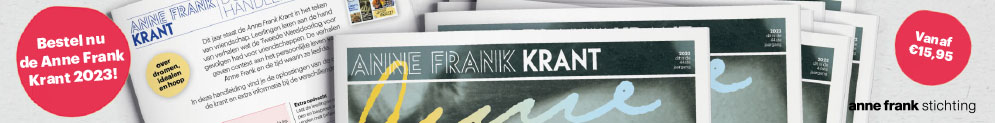 Advertentie: afbeelding van de Anne Frank Krant, de basis voor lesmateriaal over de Tweede Wereldoorlog