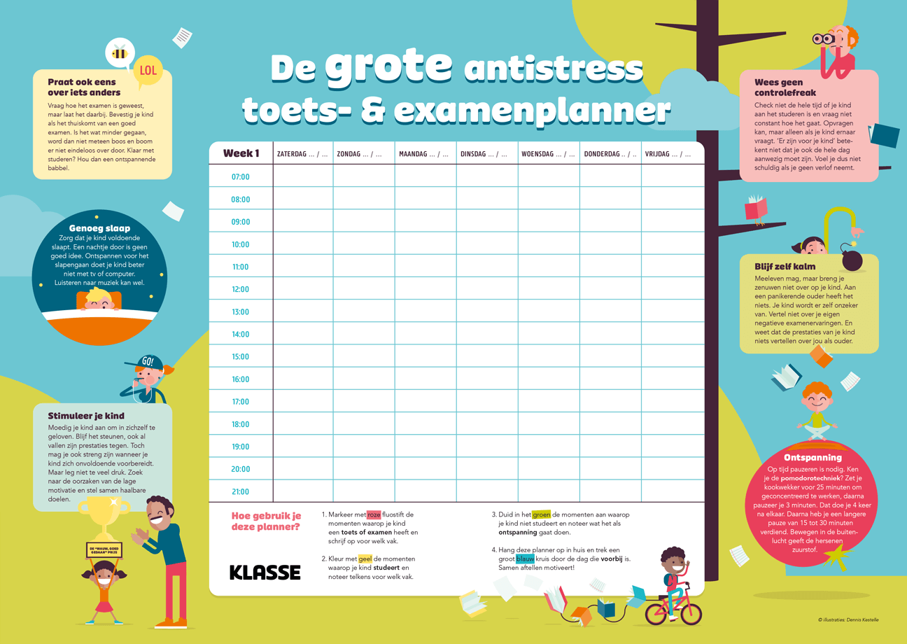 afbeelding van de examenplanner