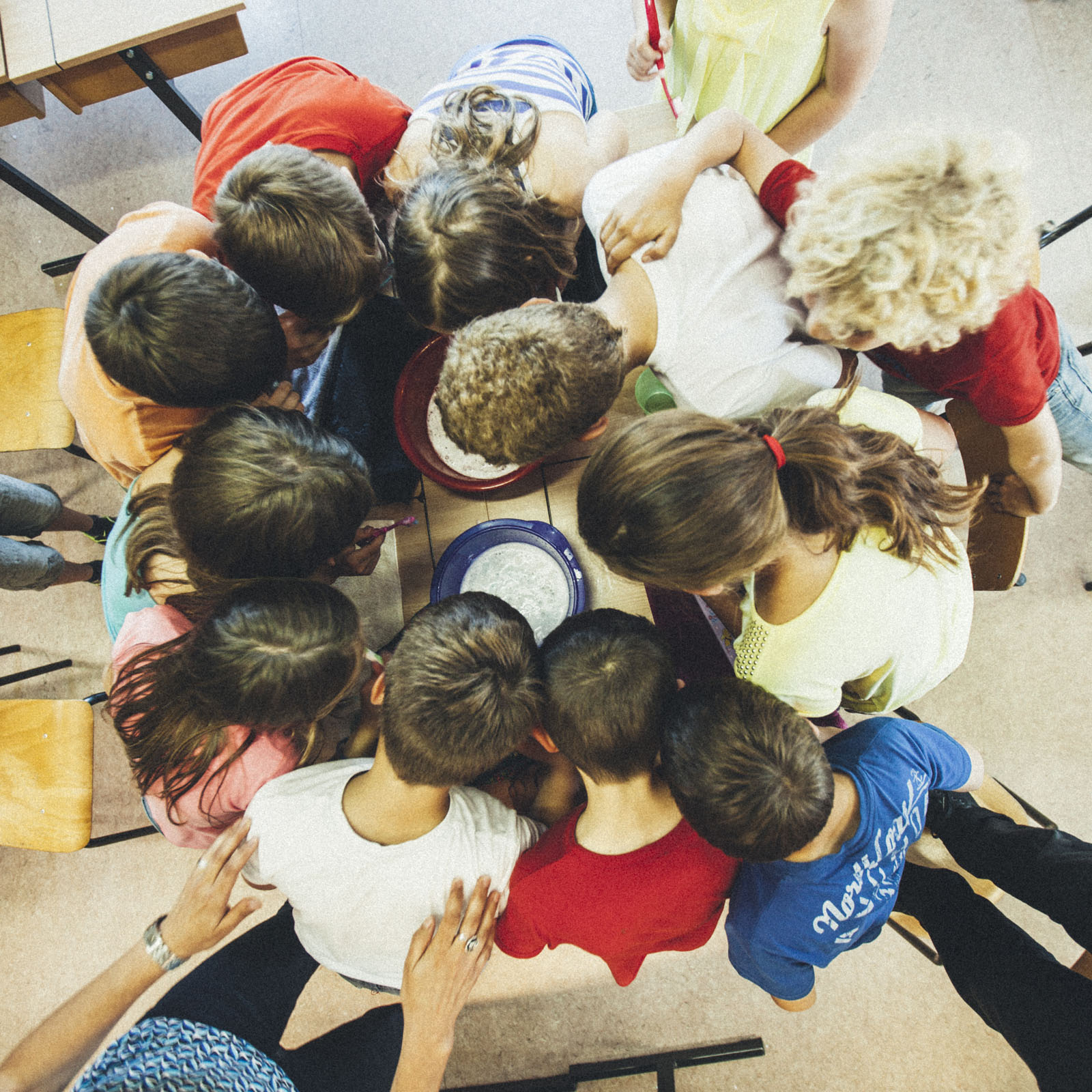 Tanden poetsen op school