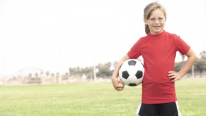 Meisje met voetbal