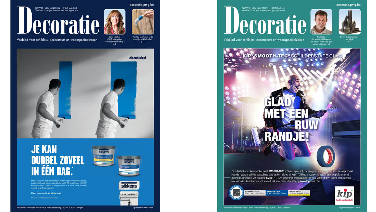Covers van het magazine 'Decoratie'
