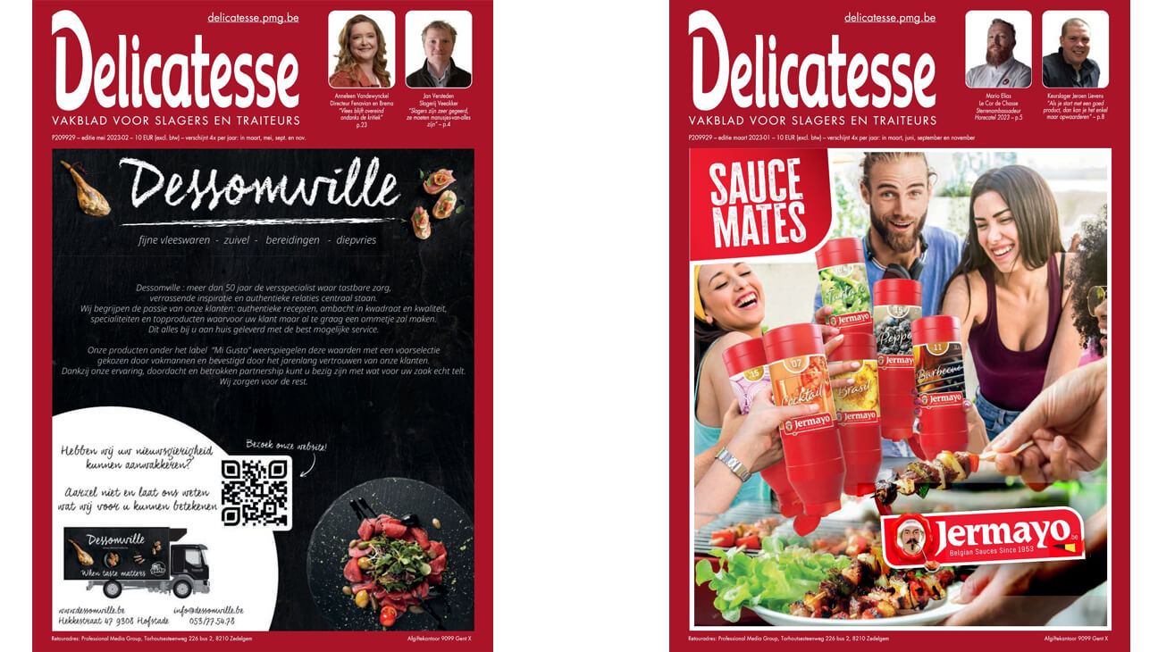 Covers van het magazine 'Delicatesse
'