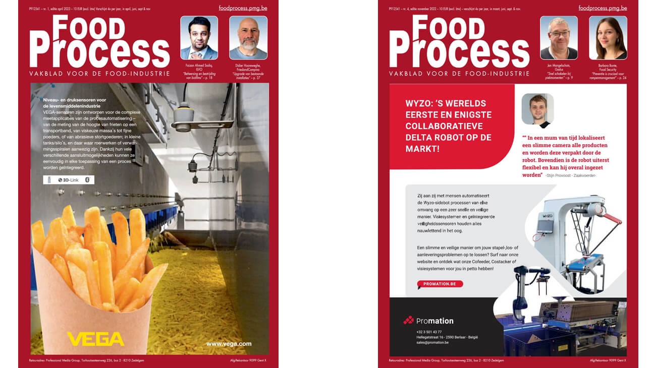 Covers van het magazine 'Food Process'