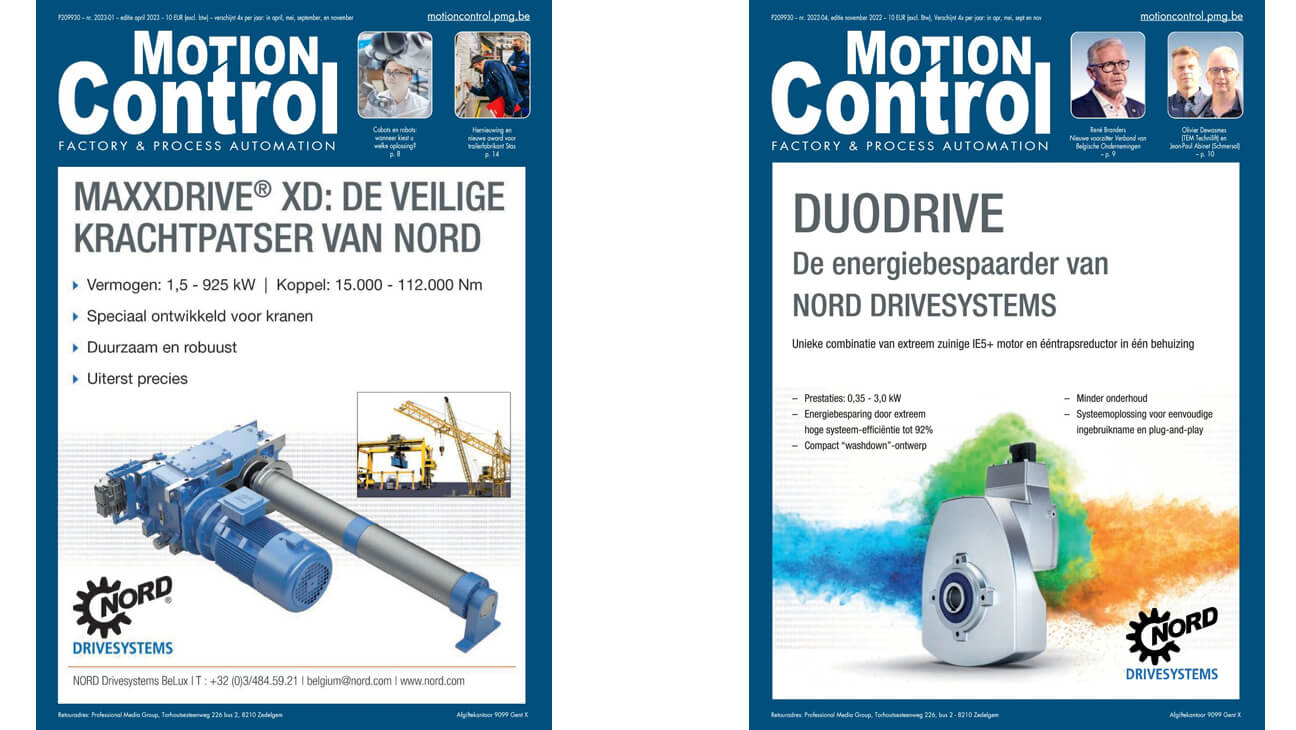 Covers van het magazine 'Motion control'