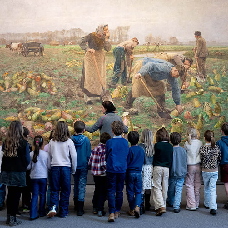 Leerlingen op bezoek in MUDEL - Museum van Deinze en de Leiestreek