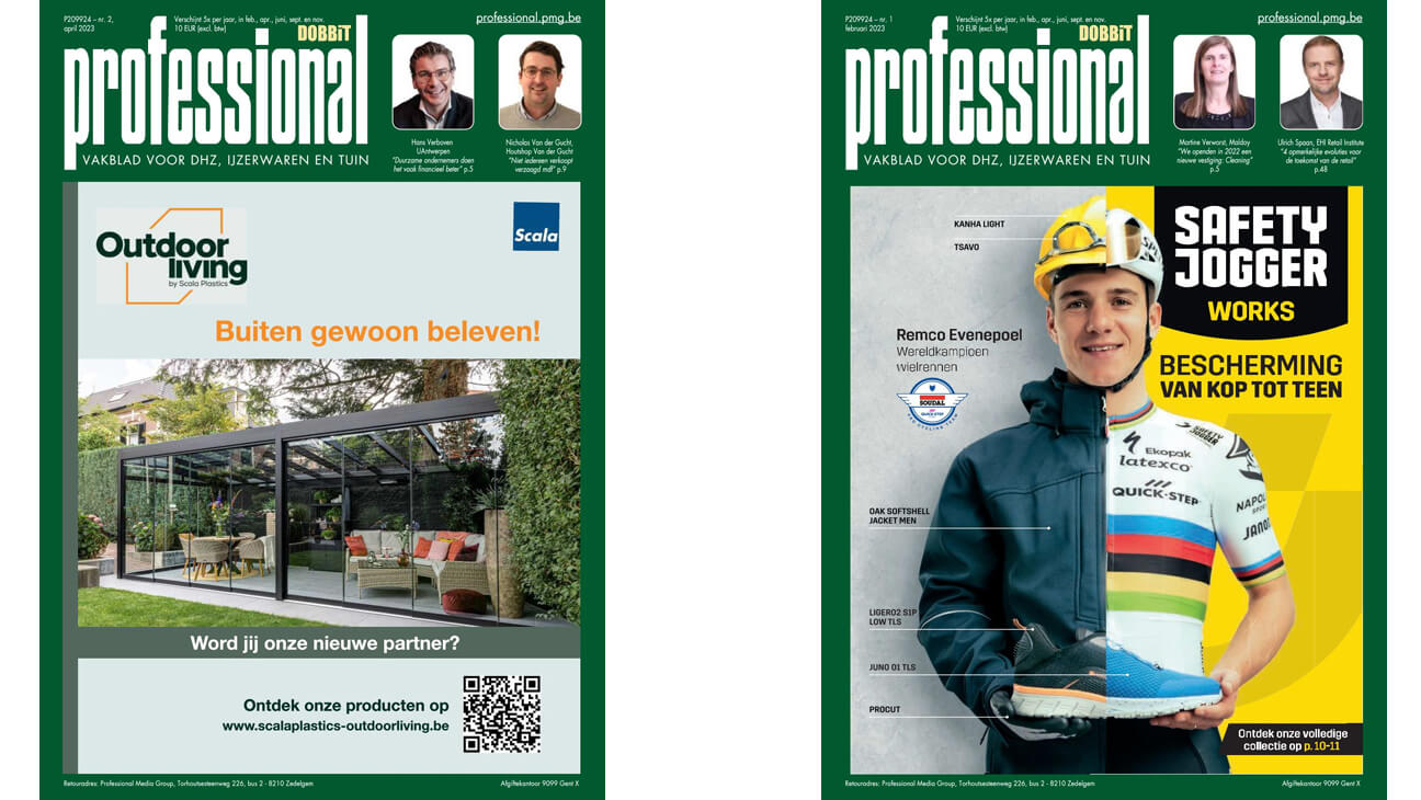 Covers van het magazine 'Professional'