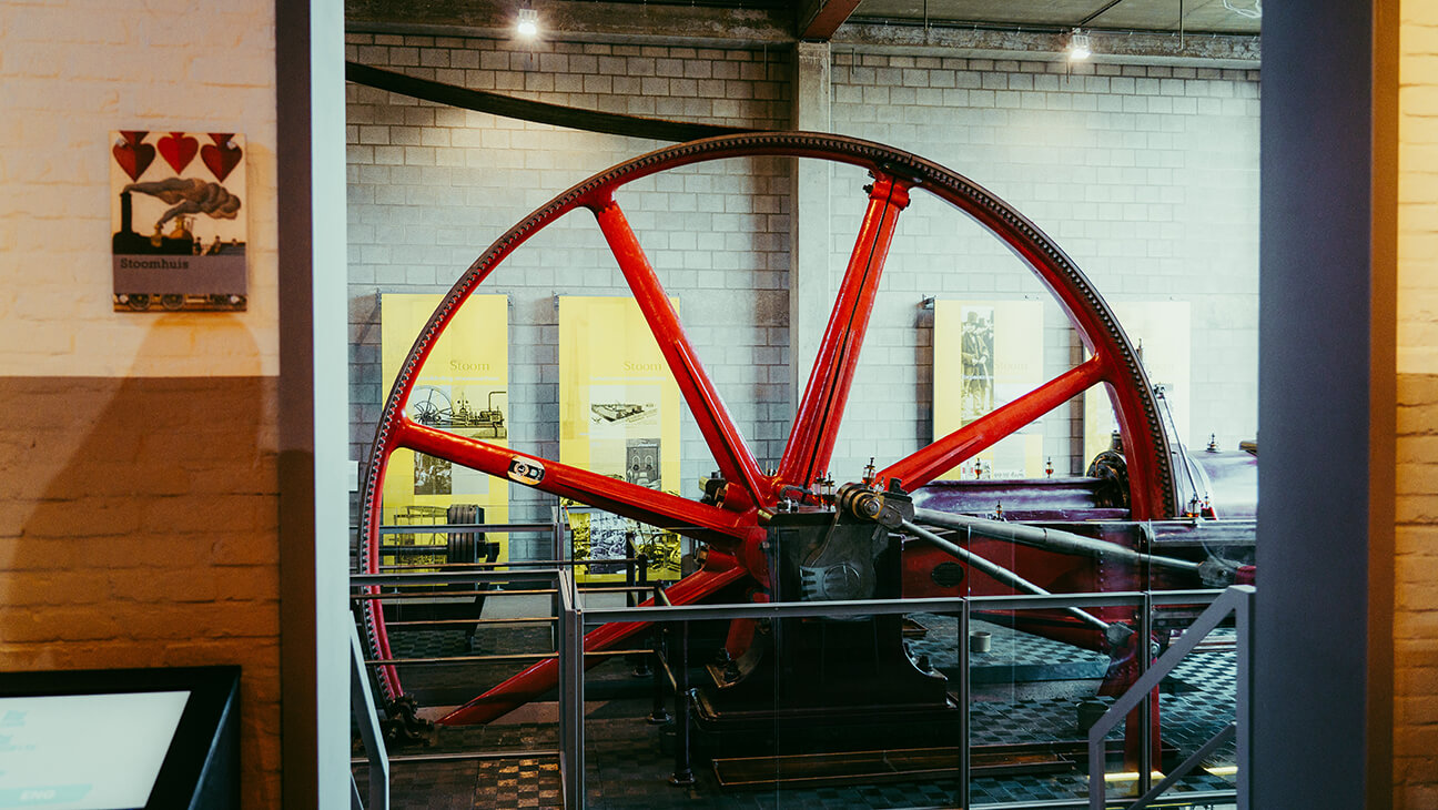 historische drukpers in het speelkaartenmuseum