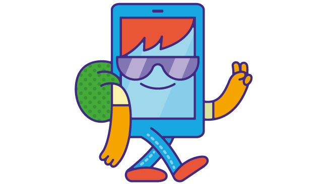 mediawijsheid: illustratie met smartphone-secundaire-school-figuurtje