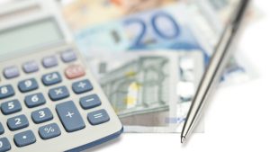 eurobiljetten en rekenmachine