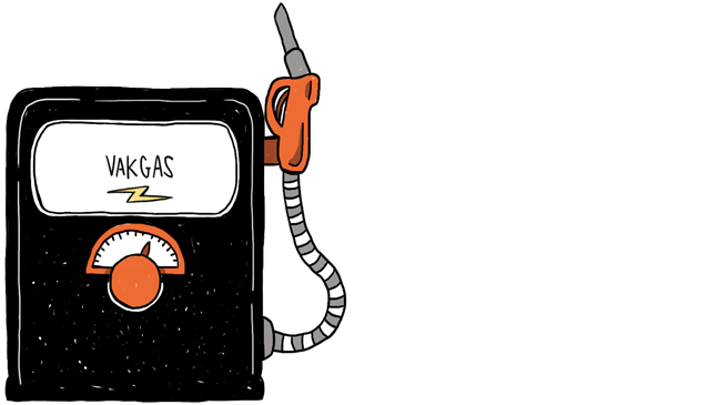 illustratie van pomp met 'vakgas'