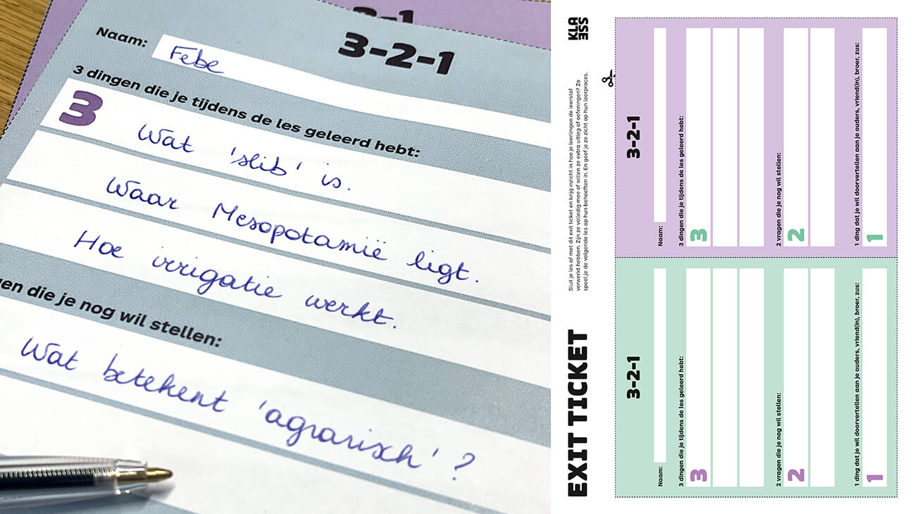 inzicht in het leerproces van je leerlingen: Exit ticket voor het secundair onderwijs