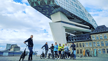 fietsers in Antwerpen