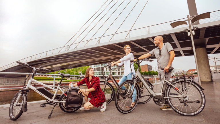 3 vrienden met belgocycle fiets
