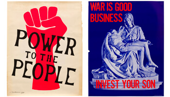 affiches uit de expo 'get up, stand up'