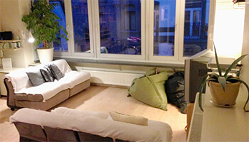 living met zicht op straat