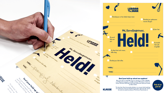 packshot klik en print oorkonde Held