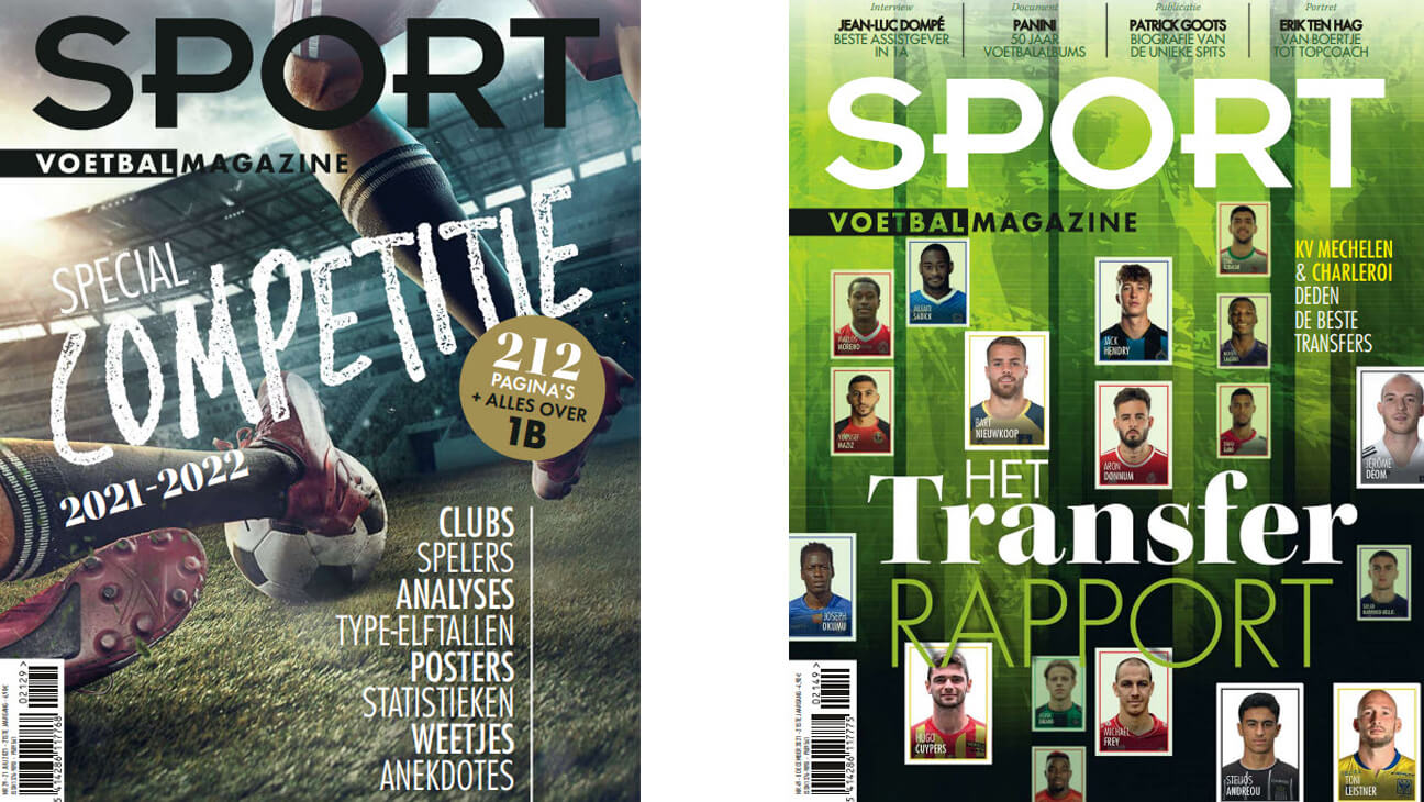 2 covers van het sport/voetbalmagazine