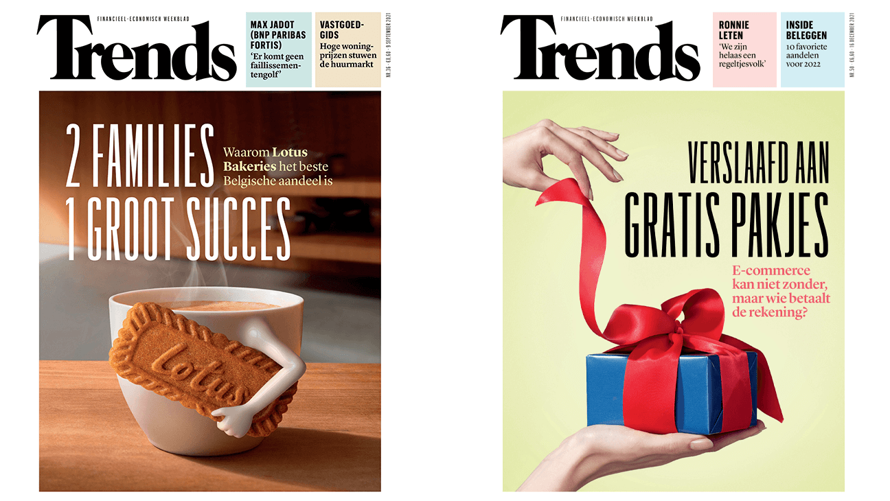 2 covers van het tijdschrift 'Trends'