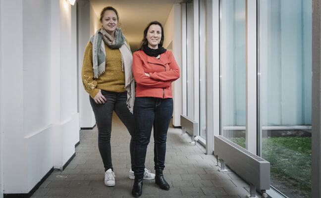 Sarah Clauwers, directeur lagere school De Twijg, Wijgmaal en Leen Damman, ondersteuningsnetwerk Oost-Brabant