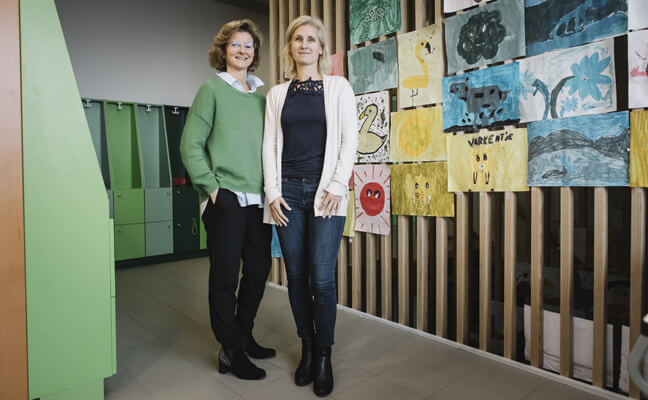 Ann Mulders, leraar lagere school De Kinderberg, Bierbeek en Riet Boedt, ondersteuningsnetwerk Oost-Brabant
