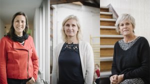 ondersteuners Leen Damman, Riet Boedt en Karen Stallaert