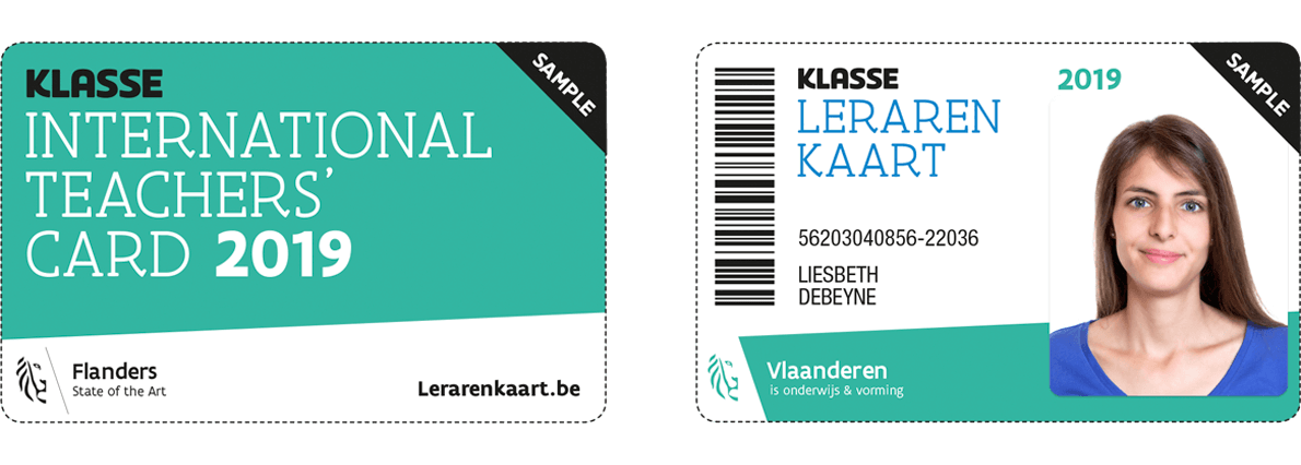Lerarenkaart 2018 voorbeeld