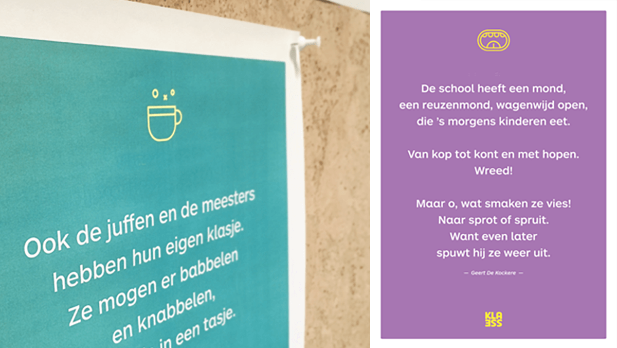 Posters met gedichten voor op school