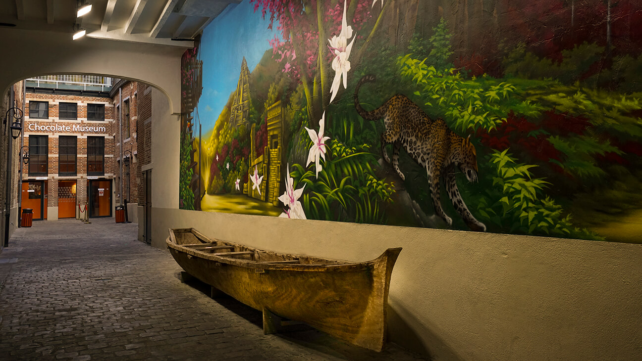 Ingang van Choco-Story Brussels