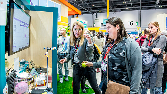 voorbeeld van een Brainwave-project op de BETT-beurs