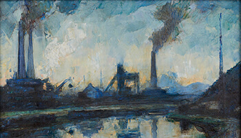 schilderij van Pierre Paulus: La Sambre