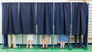 Stembureau tijdens de verkiezingen