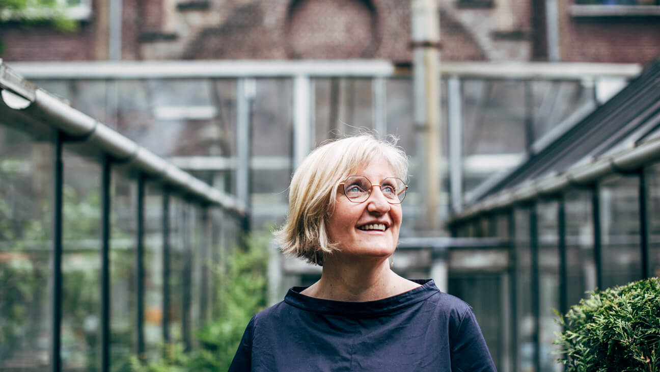 Portret Hilde Rabaut, lector wiskunde aan de Hogeschool Gent