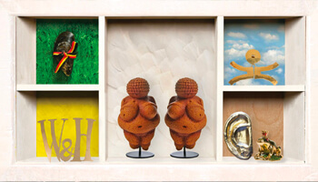 kunstwerken uit de expo 'wonderkamer'