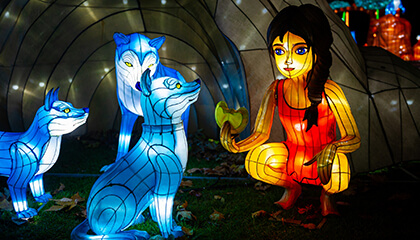 voorstelling uit Jungle Book Light Festival