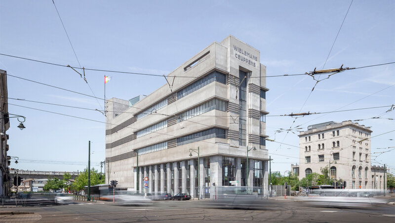 Gevel van het gebouw van WIELS, Centrum voor Hedendaagse Kunst