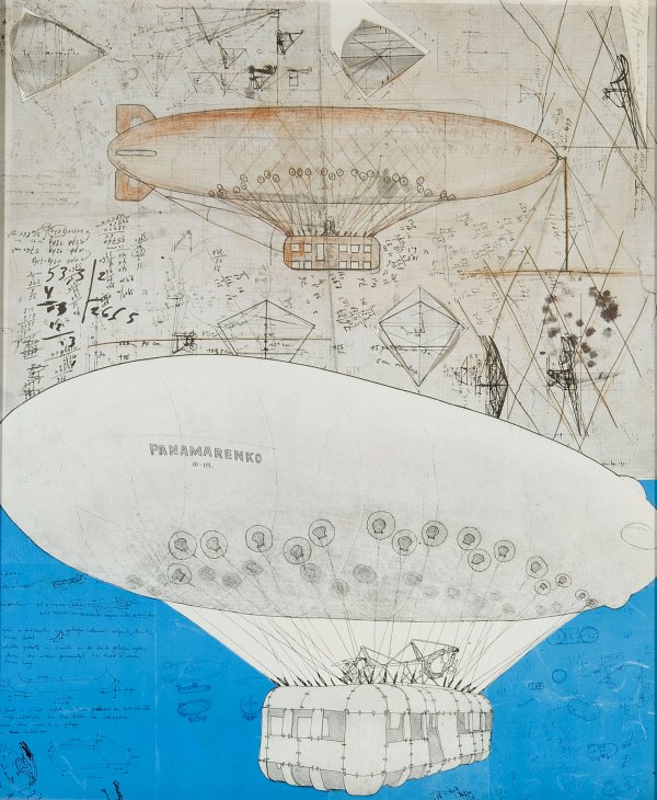 tekening van Aeromodeller van Panamarenko