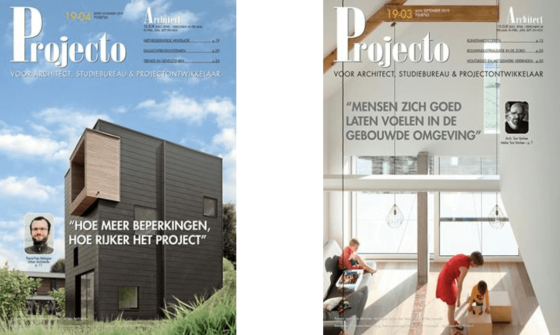 twee covers van magazine Projecto