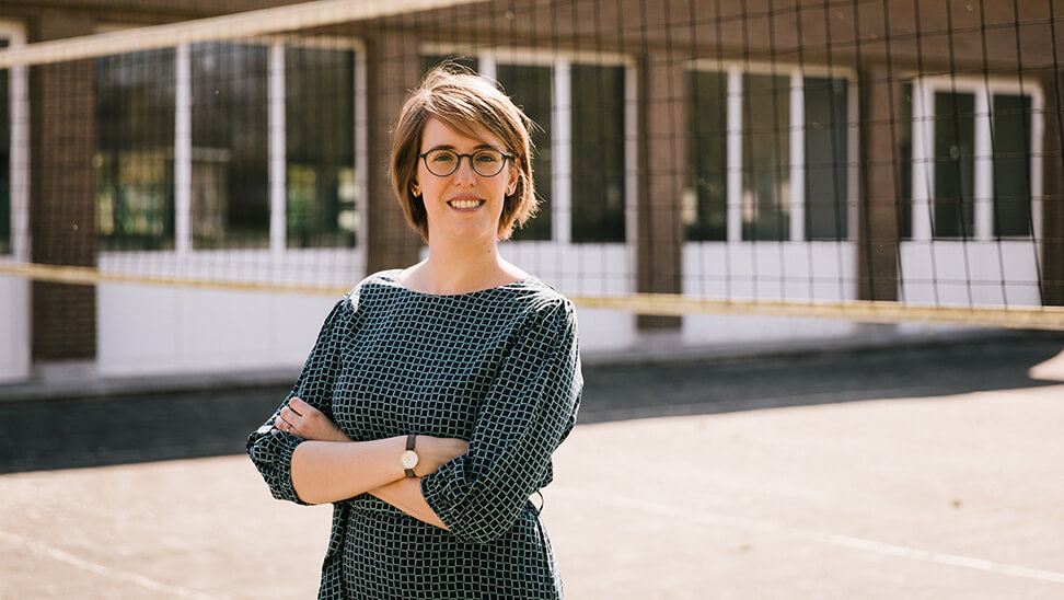 Portret van Kim Bellens, onderwijsonderzoeker aan het Expertisecentrum voor Effectief Leren van de Thomas More Hogeschool