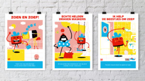 Posters coronamaatregelen op kindermaat
