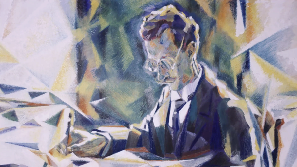 Schilderij uit de expo 'be modern'