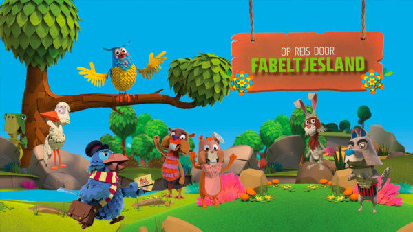 Personages van de Fabaltjeskrant in het bos