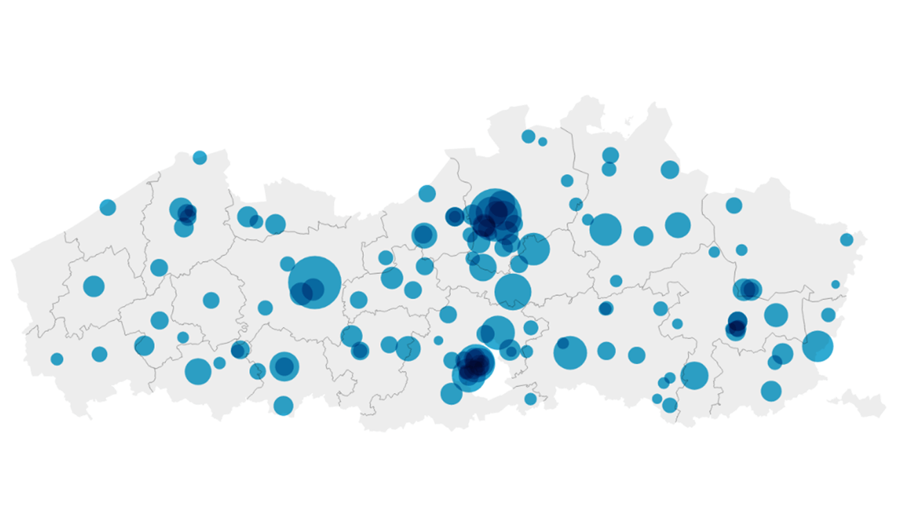 Locaties van de gerealiseerde zomerscholen met indicatie van het aantal leerlingen 138 zomerscholen – 226 locaties – 747 klassen – 7521 leerlingen – ±1400 medewerkers