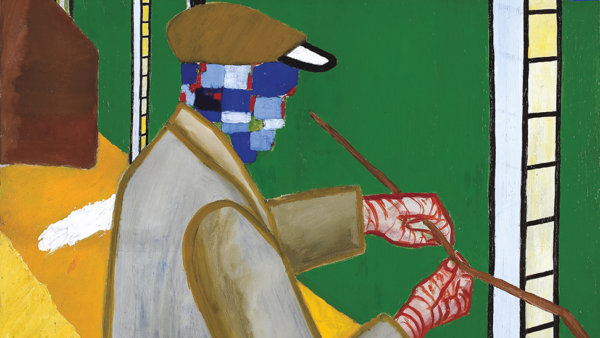 Roger Raveel, Man met ijzerdraad in tuin, 1952-1953