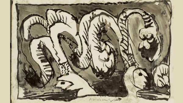 Pierre Alechinsky, "Wat Binche betreft", 1967