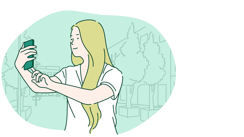 Doe aan selfie-reflectie illustratie