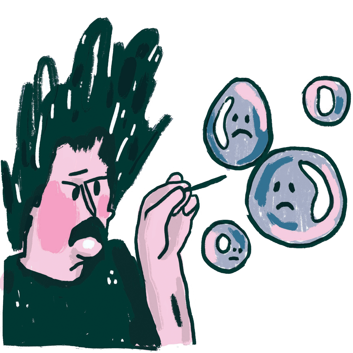 Illustratie Jeukwoord: Bubbels