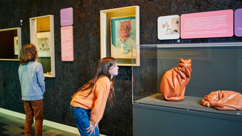 Bezoekers aan de expo 'Poes'a