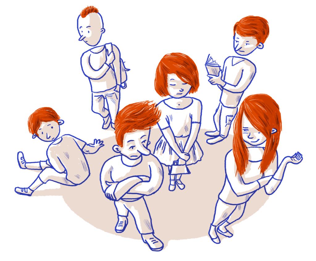 Illustratie van klasgroep