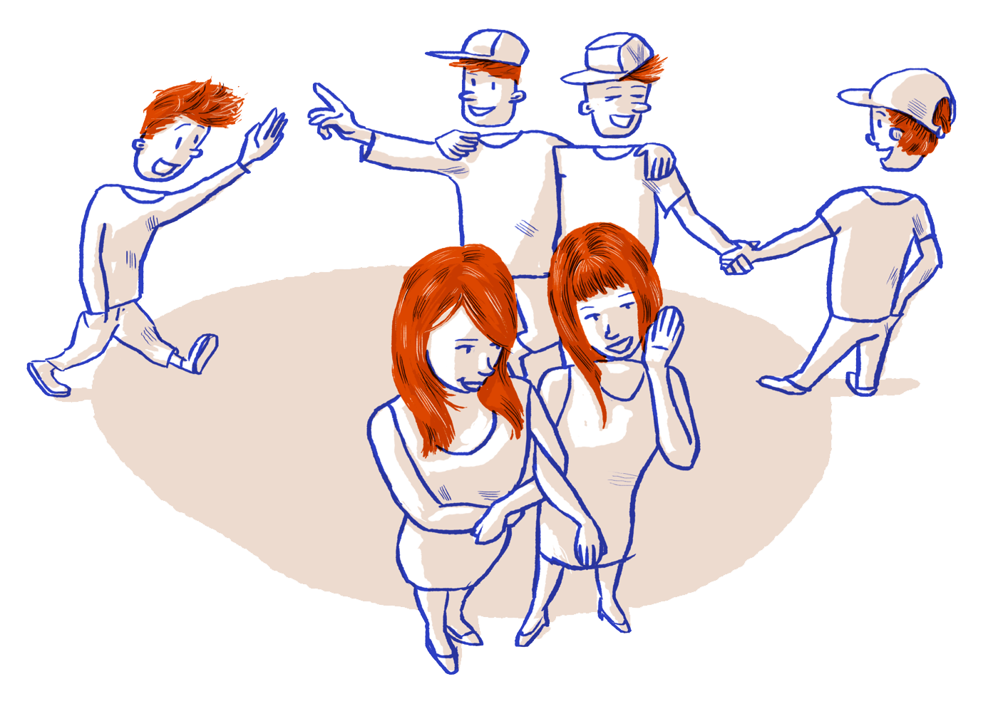 Illustratie van klasgroep
